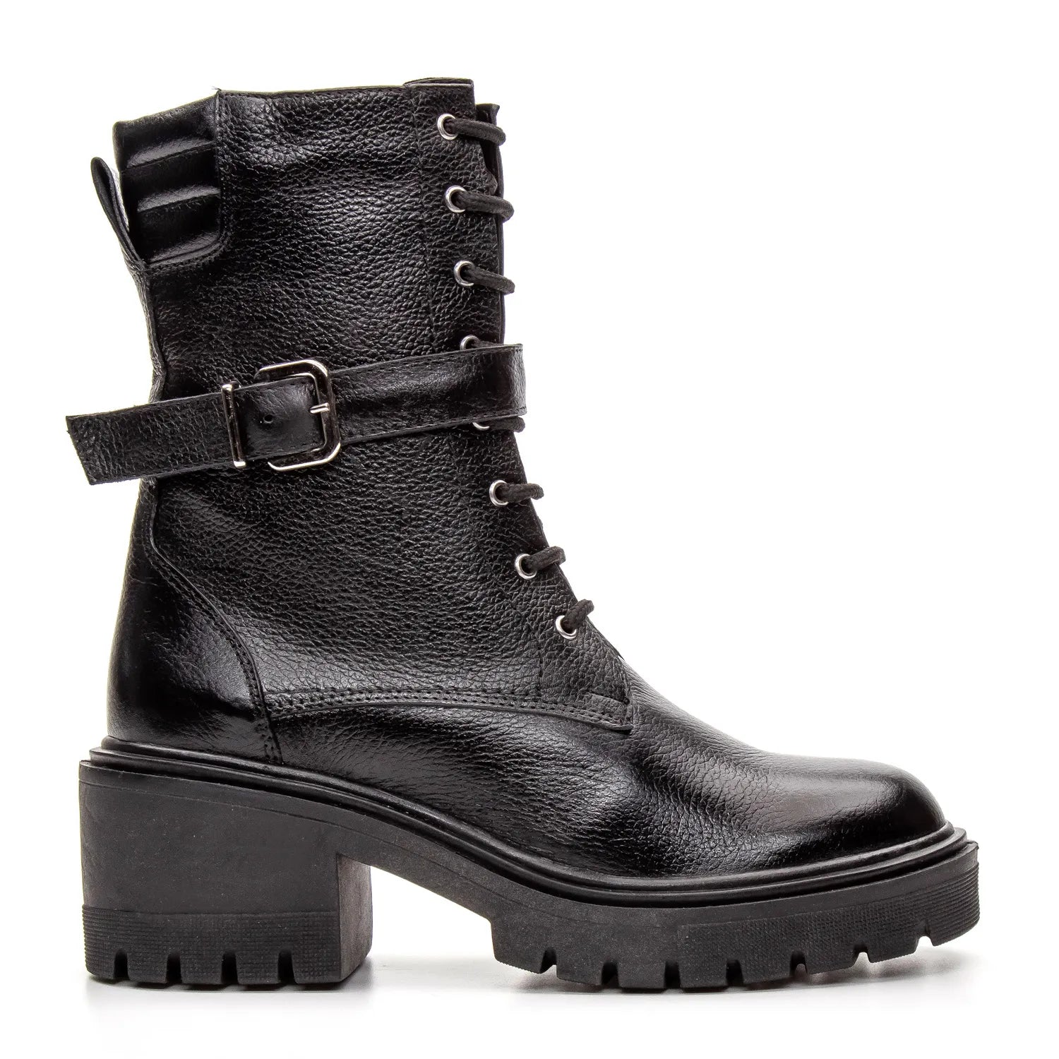 Bota Valora Coturno Feminina Cano Médio Preta - 3752
