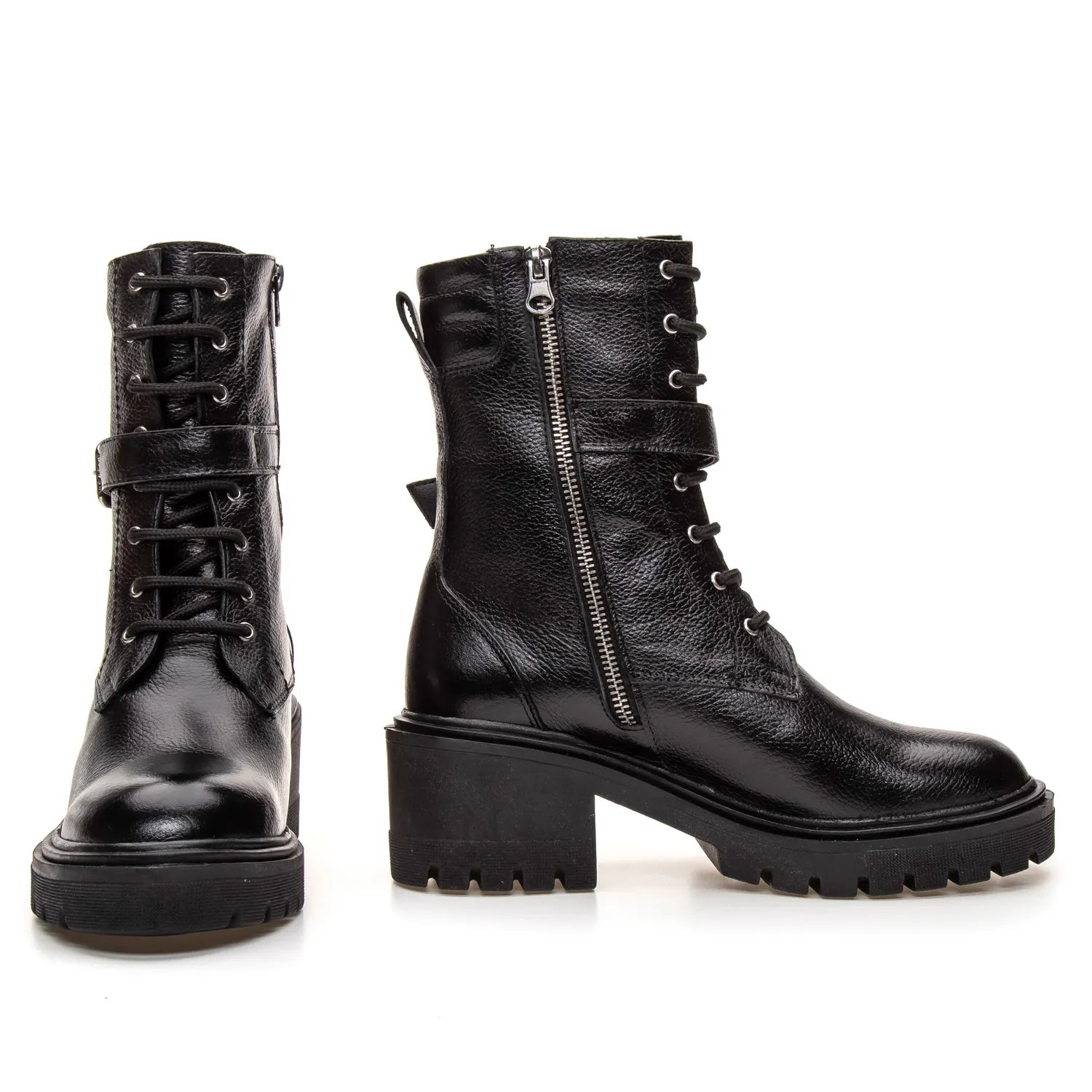 Bota Valora Coturno Feminina Cano Médio Preta - 3752
