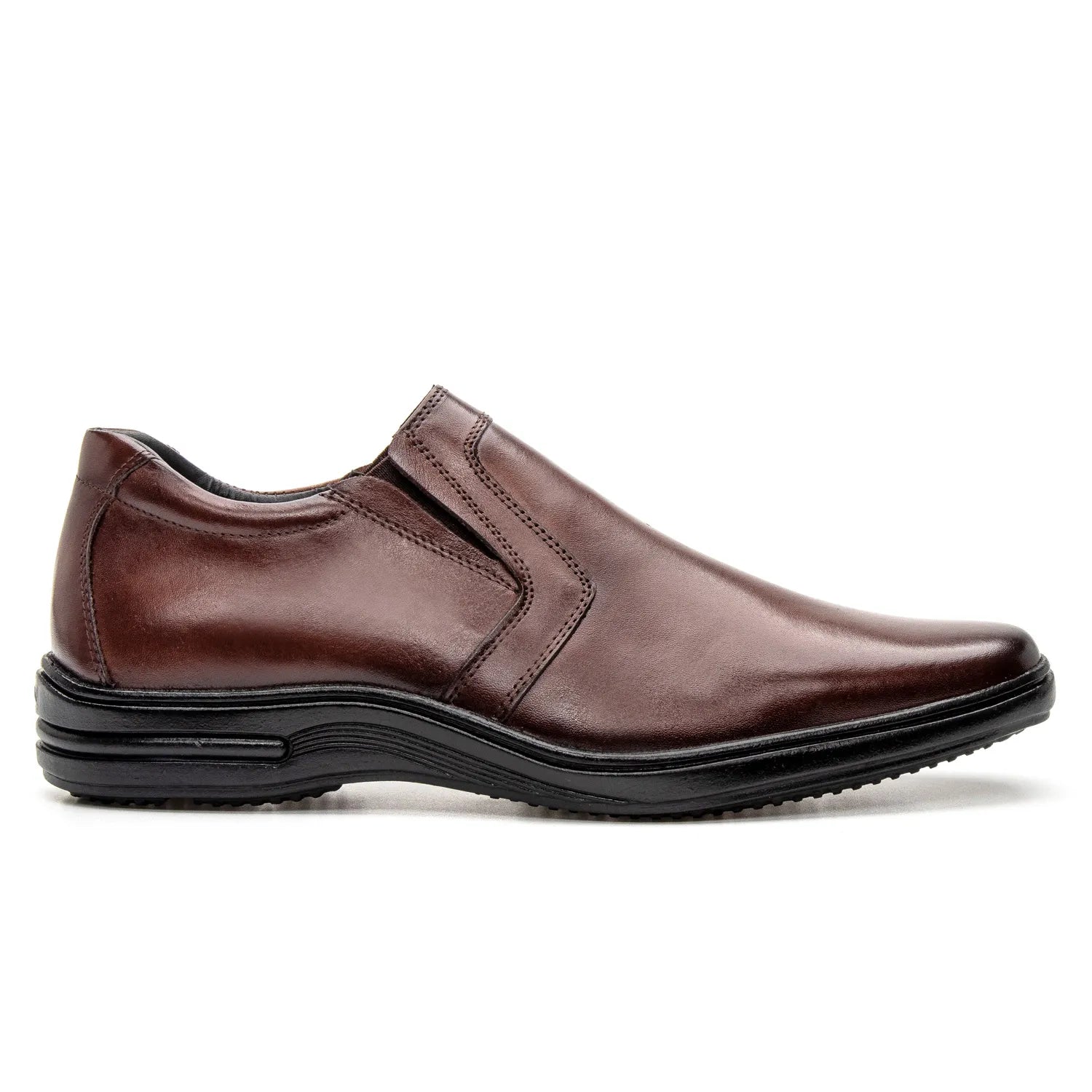 Sapato de Couro Masculino Vértice Tabaco EliteStride™