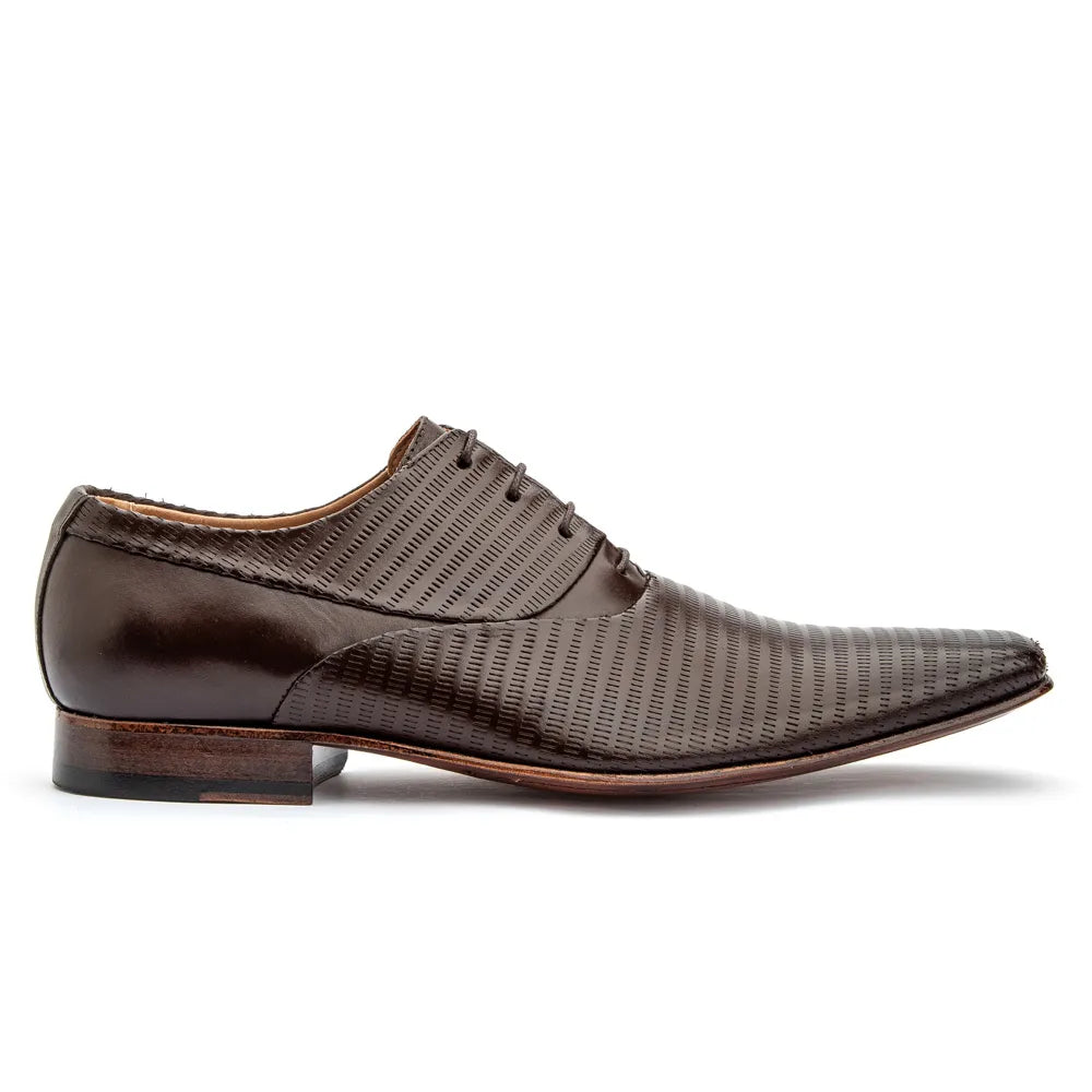 Sapato Vittorio Social Oxford com Textura Mouro - 328