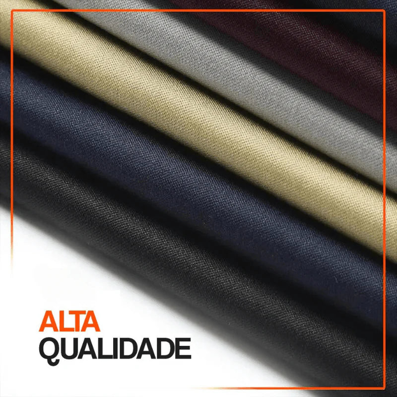 (COMPRE 1 LEVE 2) Calça Social Traço Fino + Cinto Social Couro