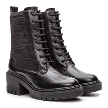 Bota Valora Feminina Cano Médio Knit Preta - 3753