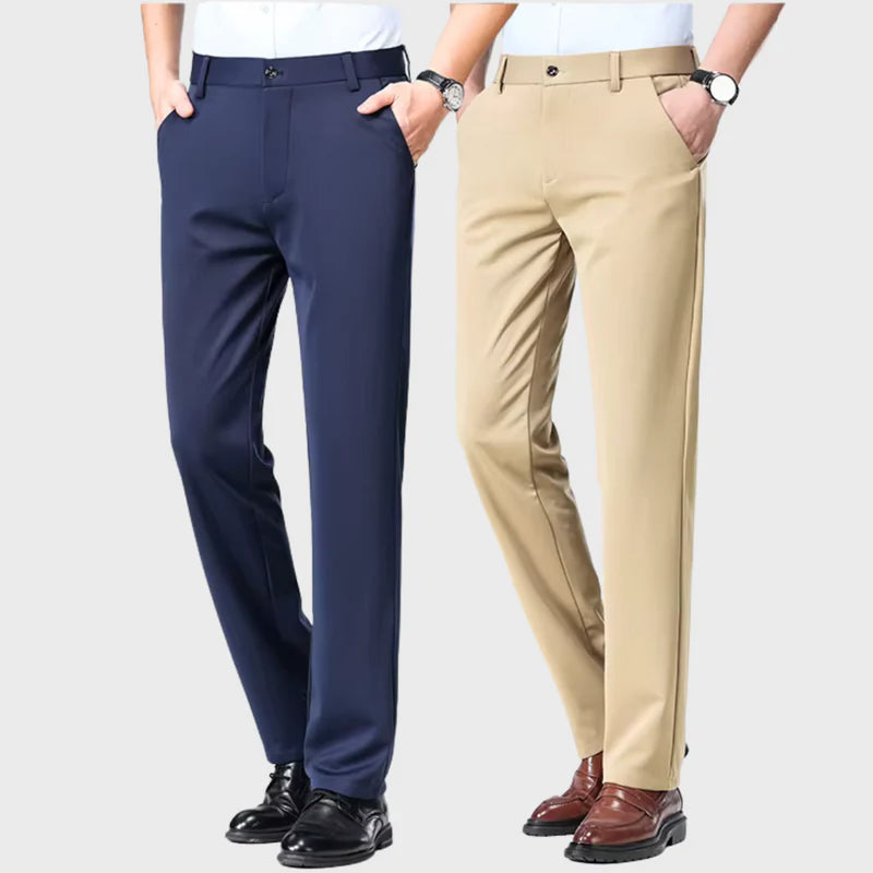 (COMPRE 1 LEVE 2) Calça Social Traço Fino + Cinto Social Couro