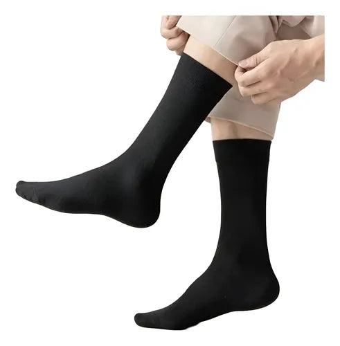 (LEVE 12 PAGUE 1) Kit 12 Pares Meia Social Cano Longo Confortável