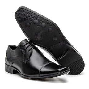 Sapato Social com Cadarço Vanguarda Preto - 4604