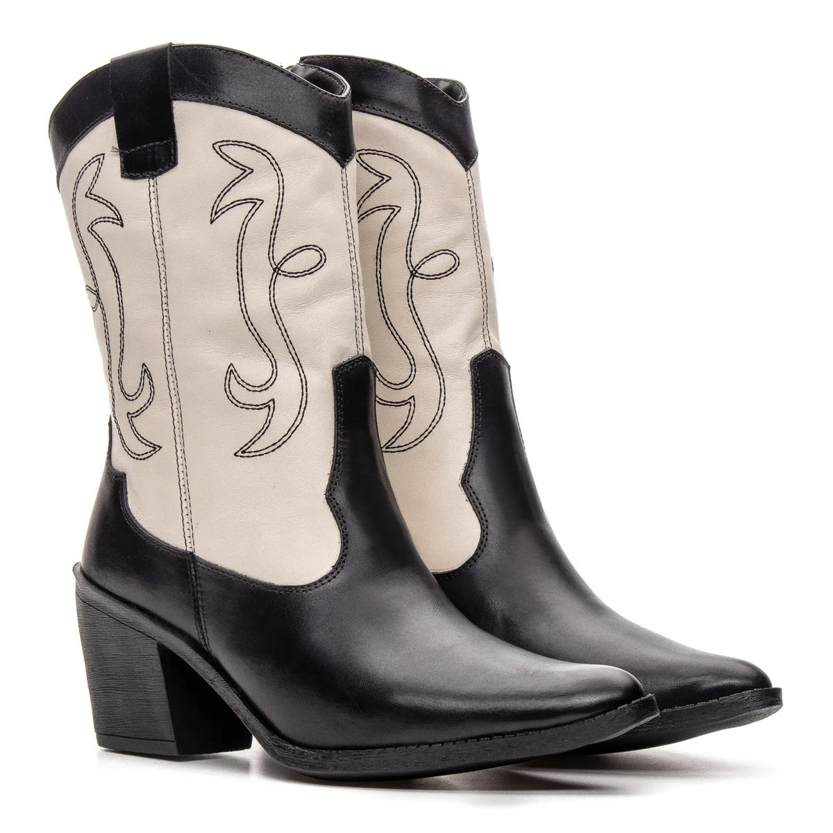 Bota Texas Feminina Preto/Off White - 4500
